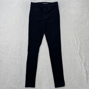 Levi's Jeans Womens 27 Black 720 High Rise Super Skinny Stretch Denim Solid